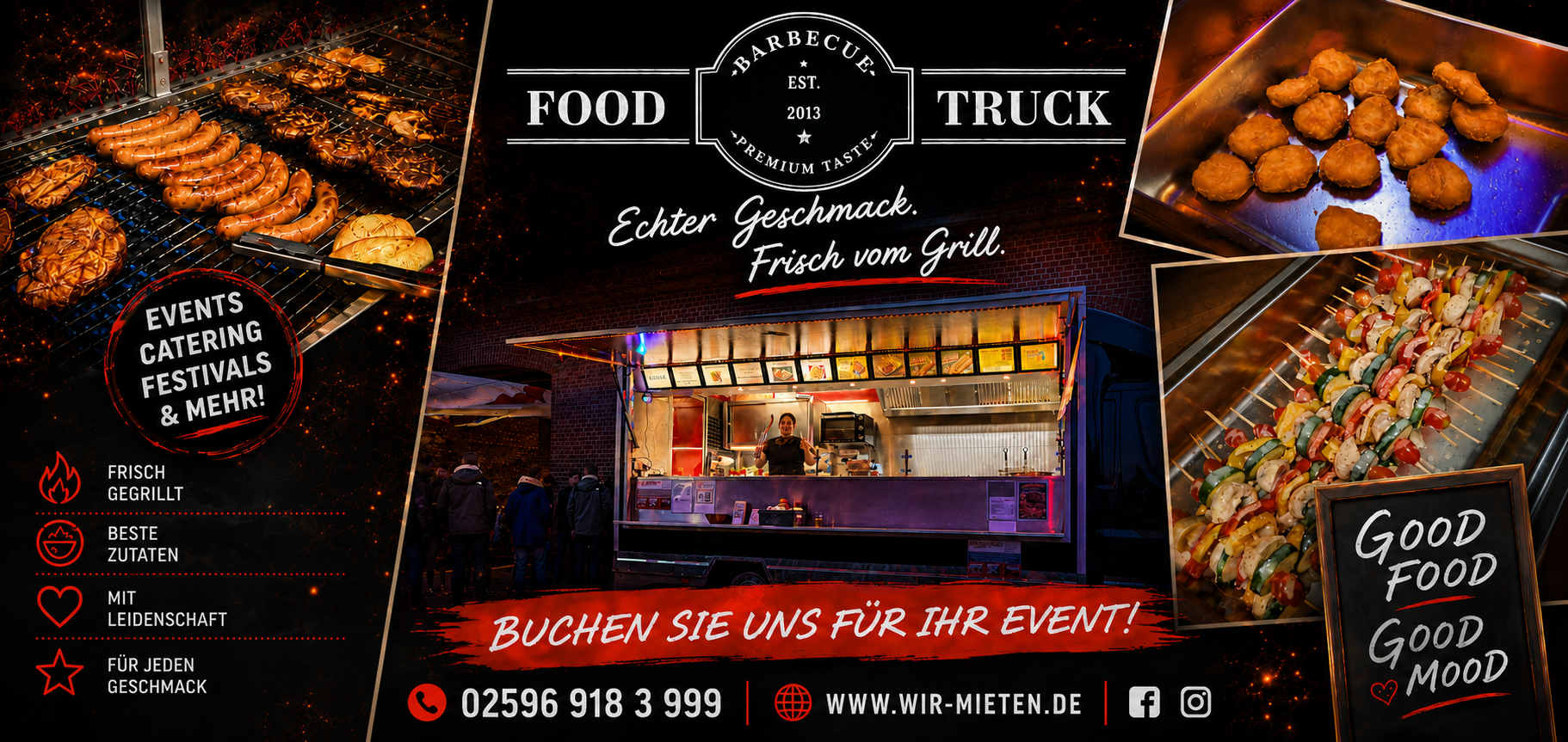 Foodtruck mieten, Hochzeit, Partyservice, Imbisswagen, Catering