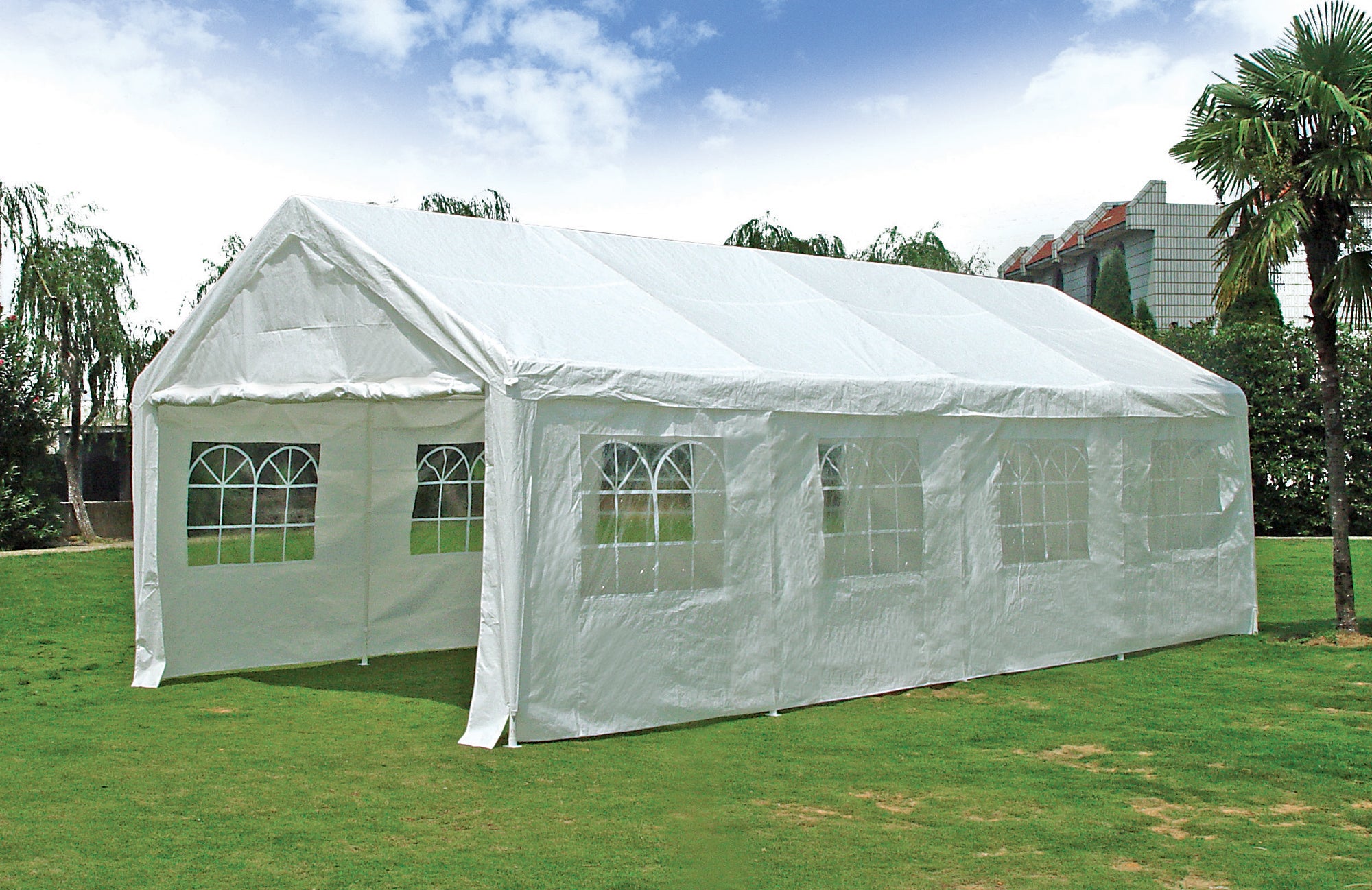 Partyzelt 4x8 m PVC (LKW Plane) Festzelt Preis für 3 Tage KEIN Klappzelt
