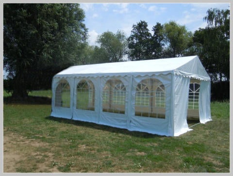 4x6 m Partyzelt, PVC weiß