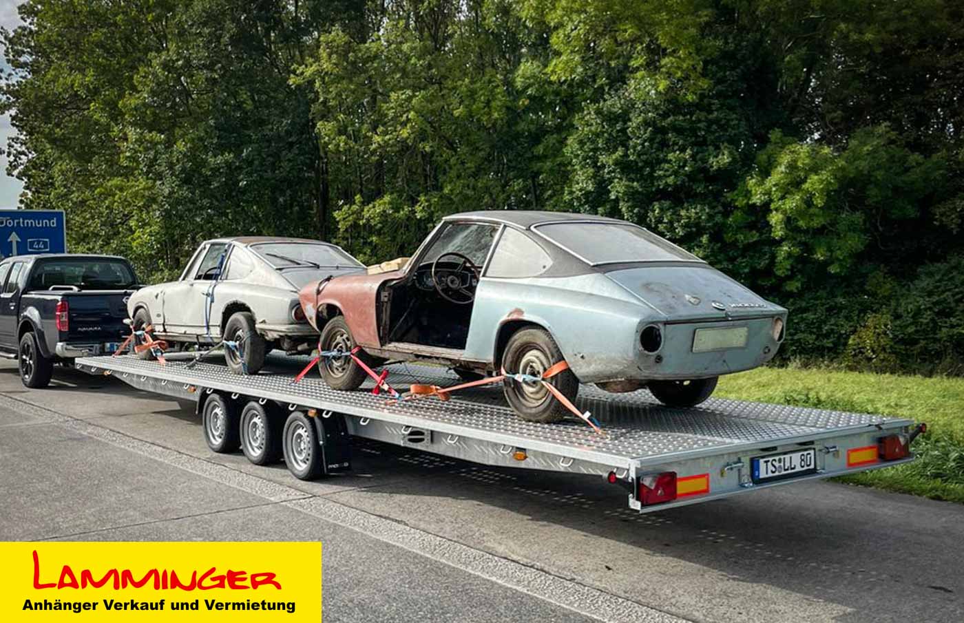 Autoanhänger mieten 850 x 230 cm – für bis zu 2 PKW bis 3.500 kg