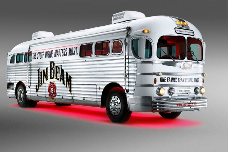 Jim Beam Bus mieten - historischer Greyhound Oldtimer-Bus von 1948