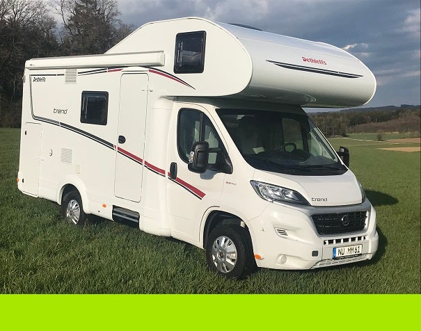 Alkovenwohnmobil mit Stockbetten bis 6 Personen, Navigation, Rückfahrkamera