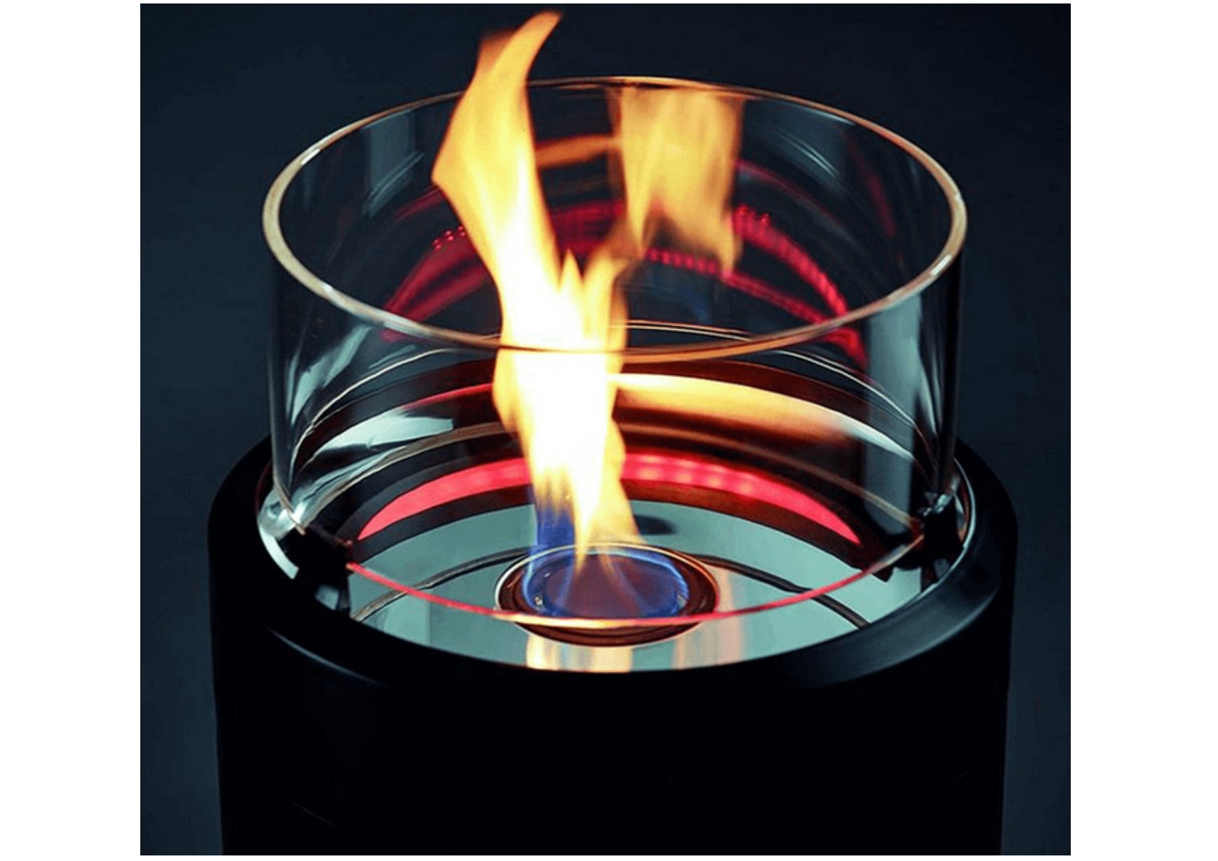 Terrassenfeuer mieten – Gas-Feuerstelle, stufenlos regelbar