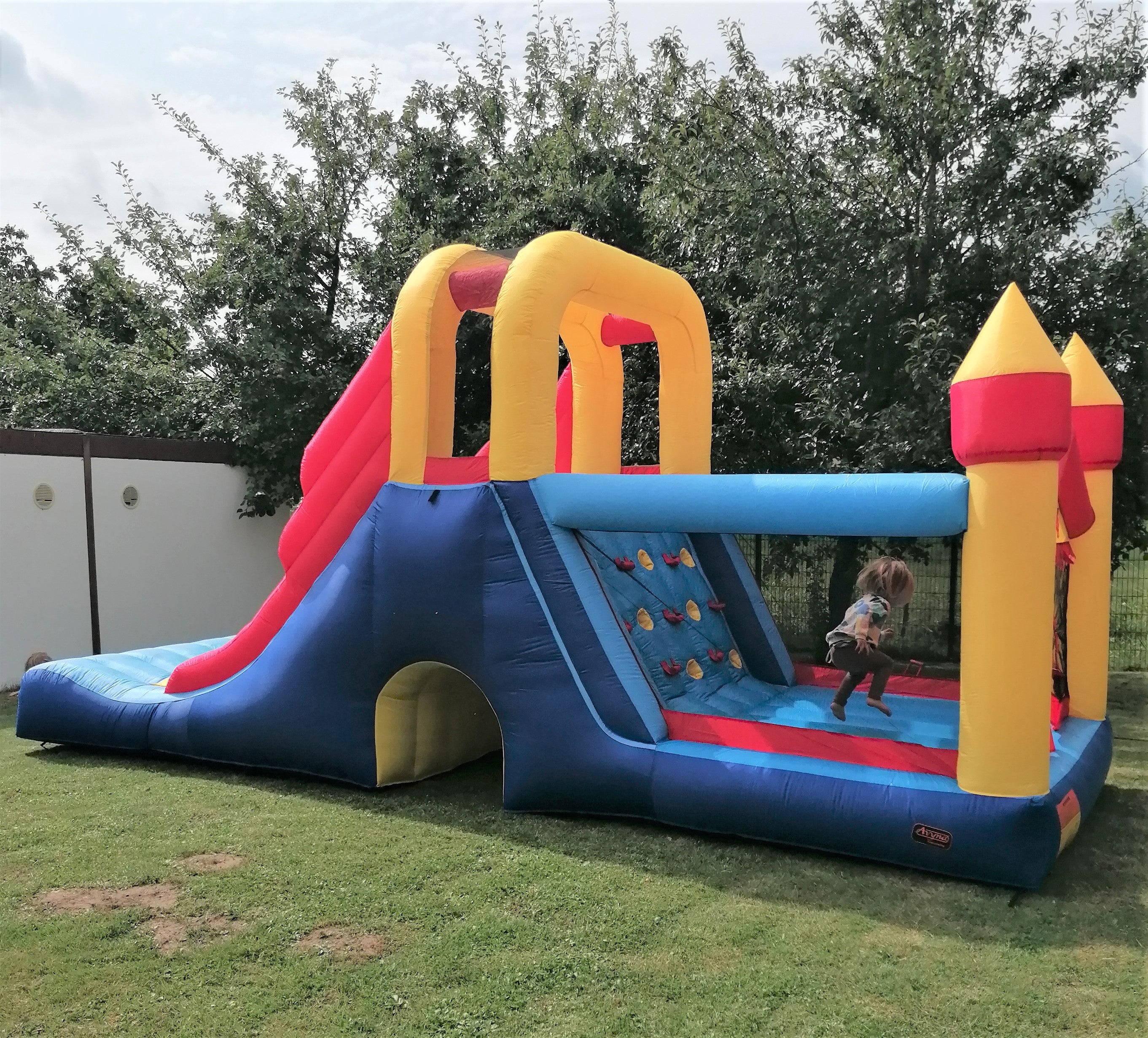 Hüpfburg mieten – Double Mega Slide mit Doppelrutsche, 6,20 m