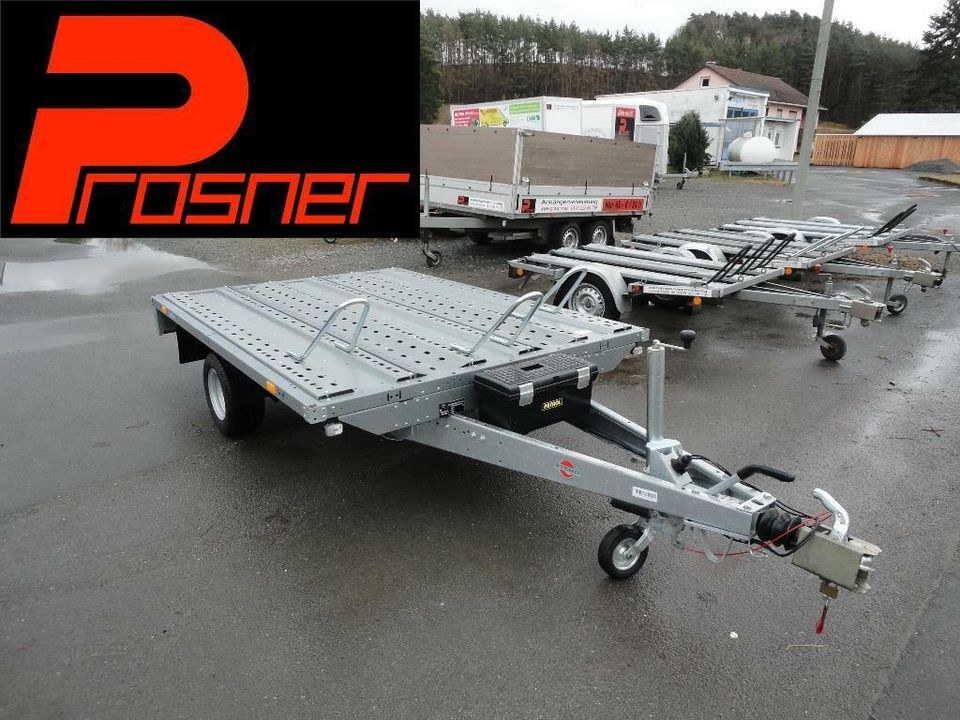 Großer 3er Motorradanhänger 1200 kg mieten in Neudrossenfeld