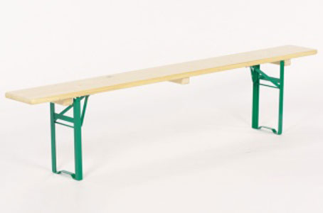 Festzeltbank (Güte 1) 220cm x 25cm, Farbe: farblos neutral Naturholz mieten mieten