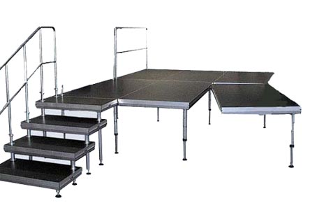 Nivtec Bühne 6x4m Nutzgröße: 6x4m Höhe: 90-140cm o. 40cm, mit mieten mieten