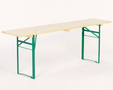 Festzelttisch (Güte 1) 220cm x 50cm, Farbe: farblos neutral Naturholz mieten mieten