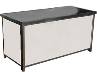 Mobiler Verkaufstresen Edelstahl, 200 x 75 x 92 cm mieten bei R+N Gastro Event Service