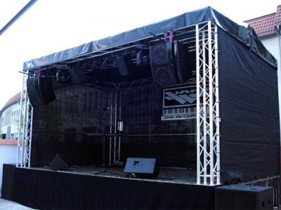 Traversendachbühne 6x4m Nivtec-Bühne Nutzgröße: 6x4m Höhe: 90-140cm mieten mieten