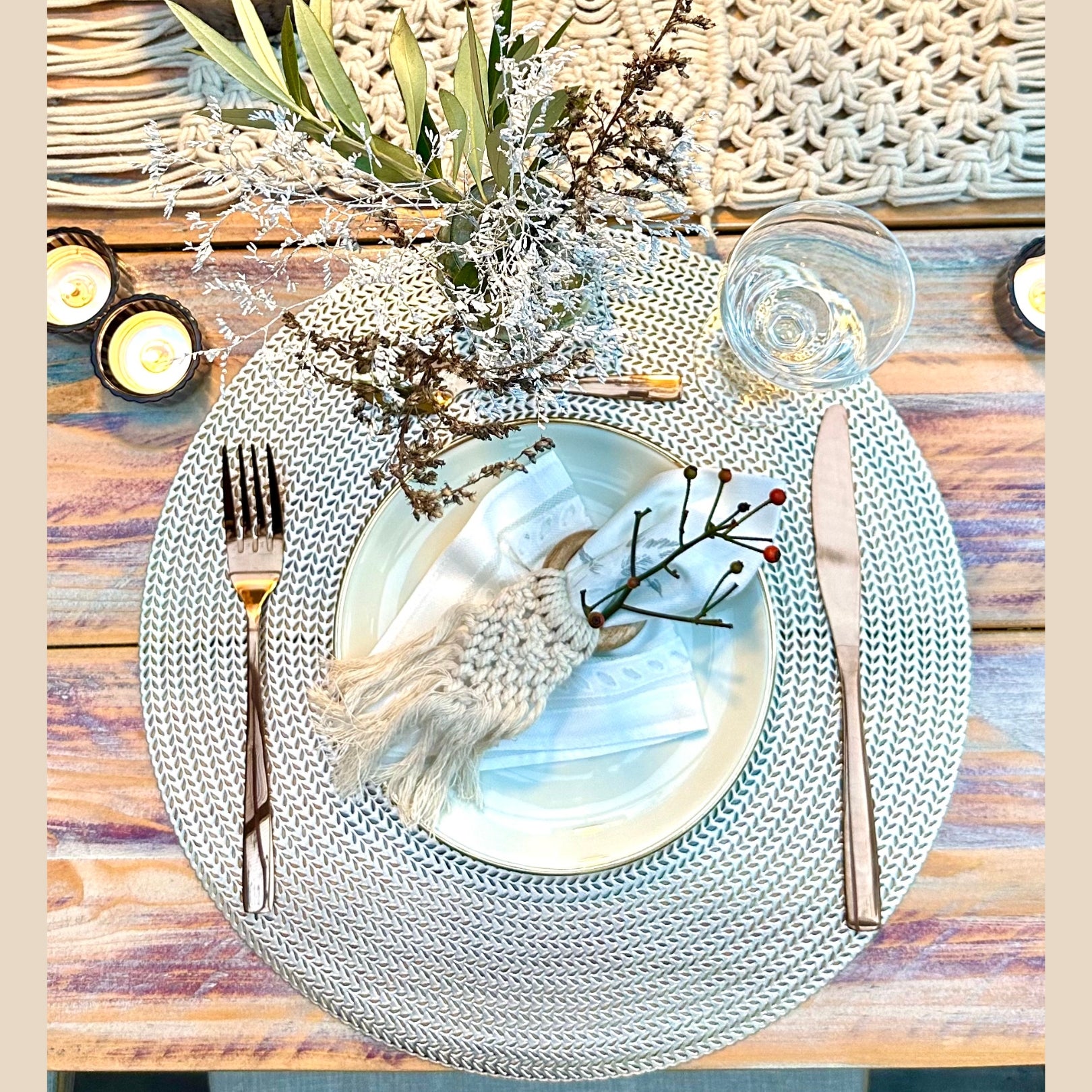 Platzsets mieten in Gold, Silber & Rosé – Untersetzer & Dekoteller fürs Event – 2