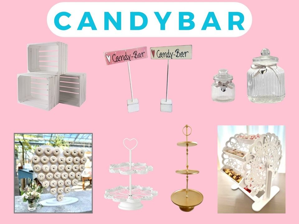 N Candybar Keksgläser Holzkisten Etageren mieten in Eilenburg