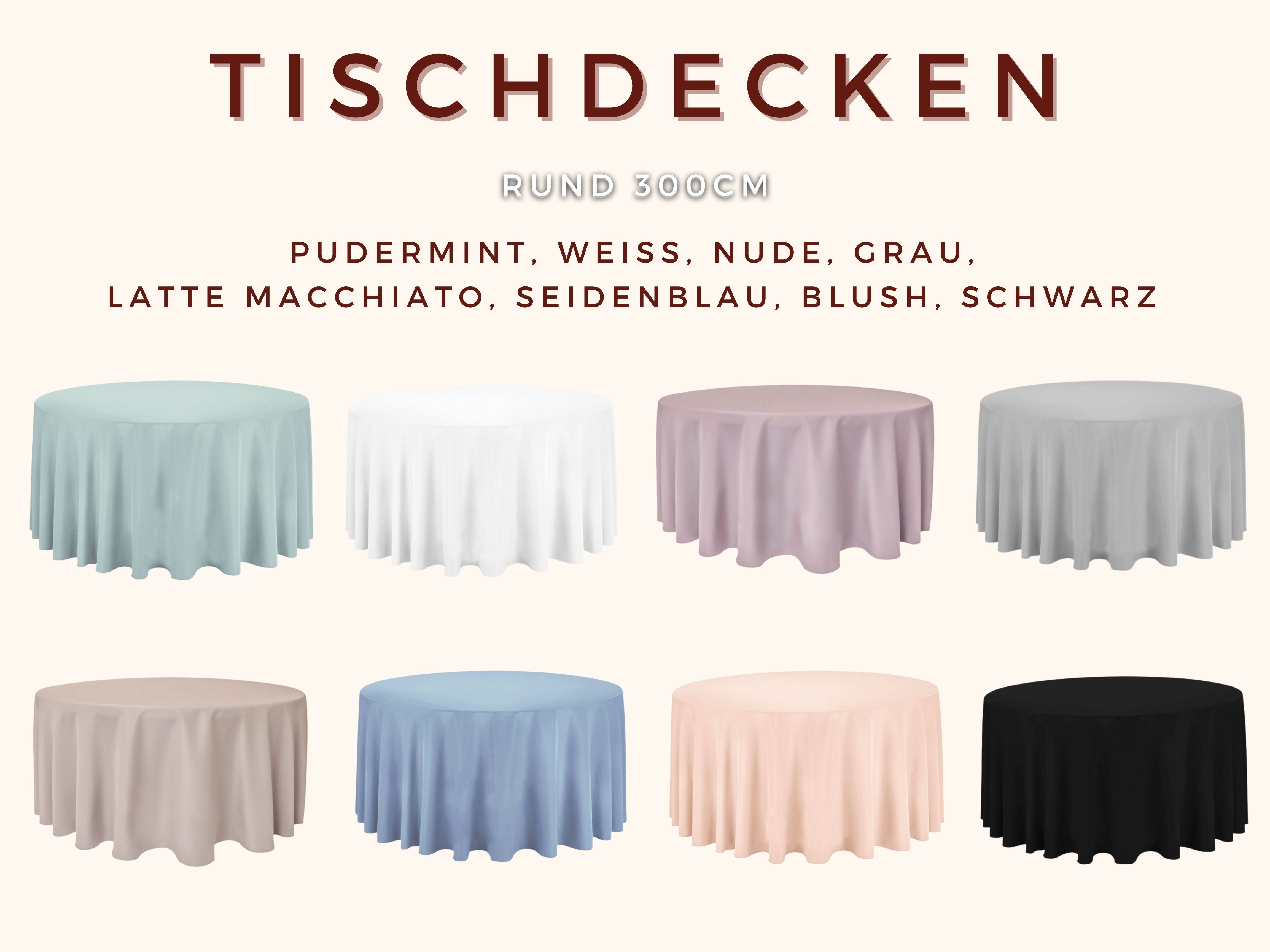 Servietten & Tischdecken mieten – rund und eckig, viele Farben, inkl. Reinigung – 2
