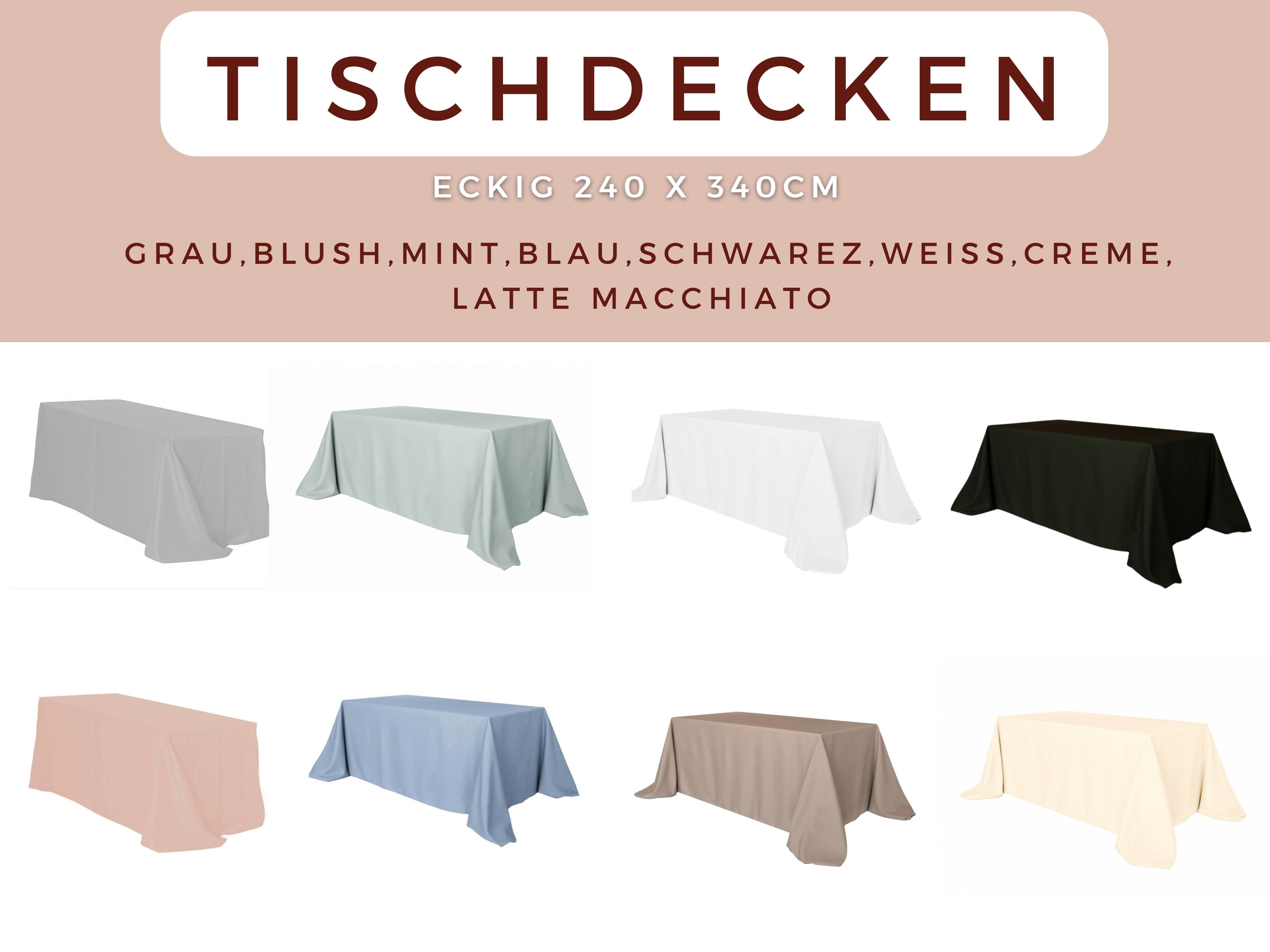 Servietten & Tischdecken mieten – rund und eckig, viele Farben, inkl. Reinigung – 3