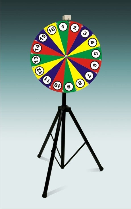 Glücksrad mieten – 80 cm PVC mit höhenverstellbarem Stativ