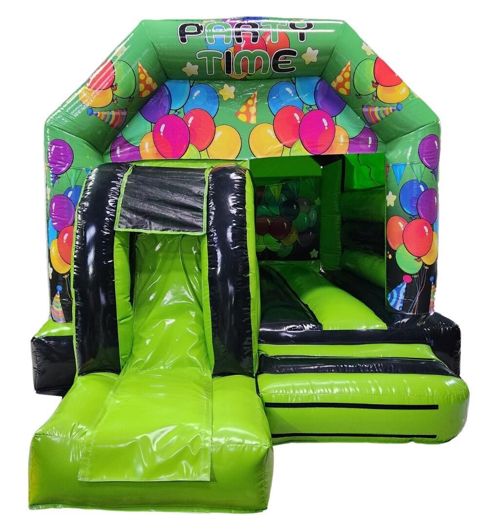Disco-Hüpfburg "Party Time" mieten – mit Rutsche, Indoor & Outdoor