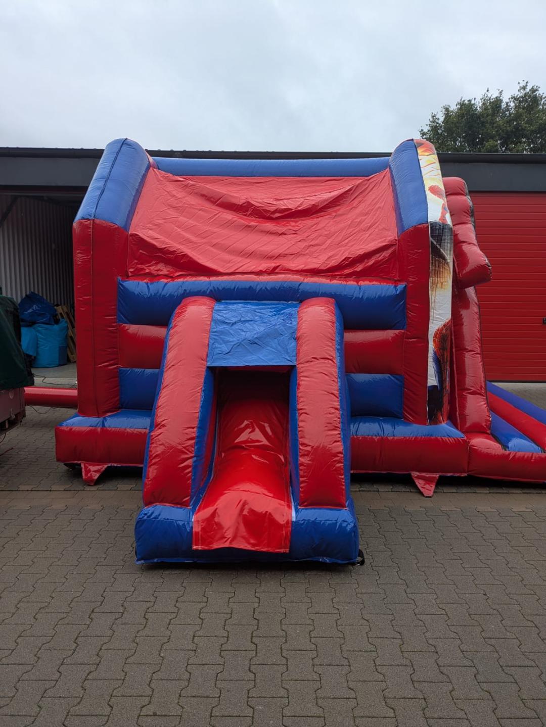 Hüpfburg mit Rutsche Spiderman mieten – Indoor & Outdoor, bis 8 Kinder – 2