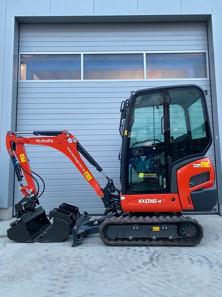KUBOTA KX016-4 Minibagger Bagger 1600 kg mieten bei menzinger – 2