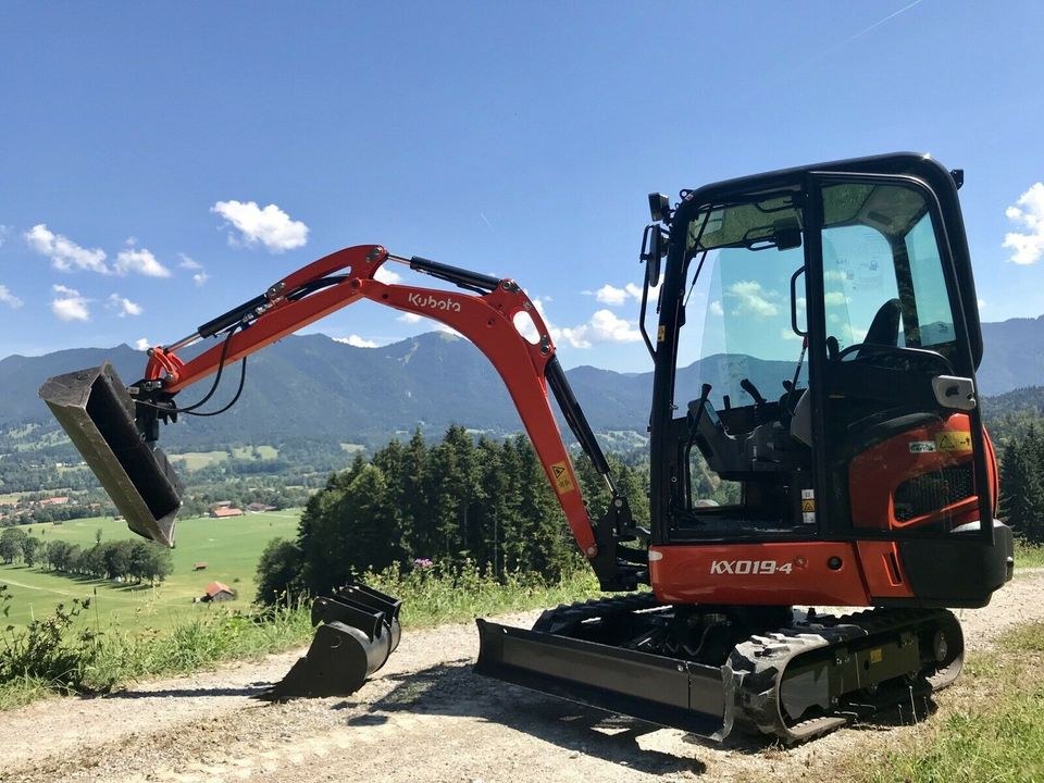 Minibagger Kubota KX019-4 Bagger mieten bei menzinger