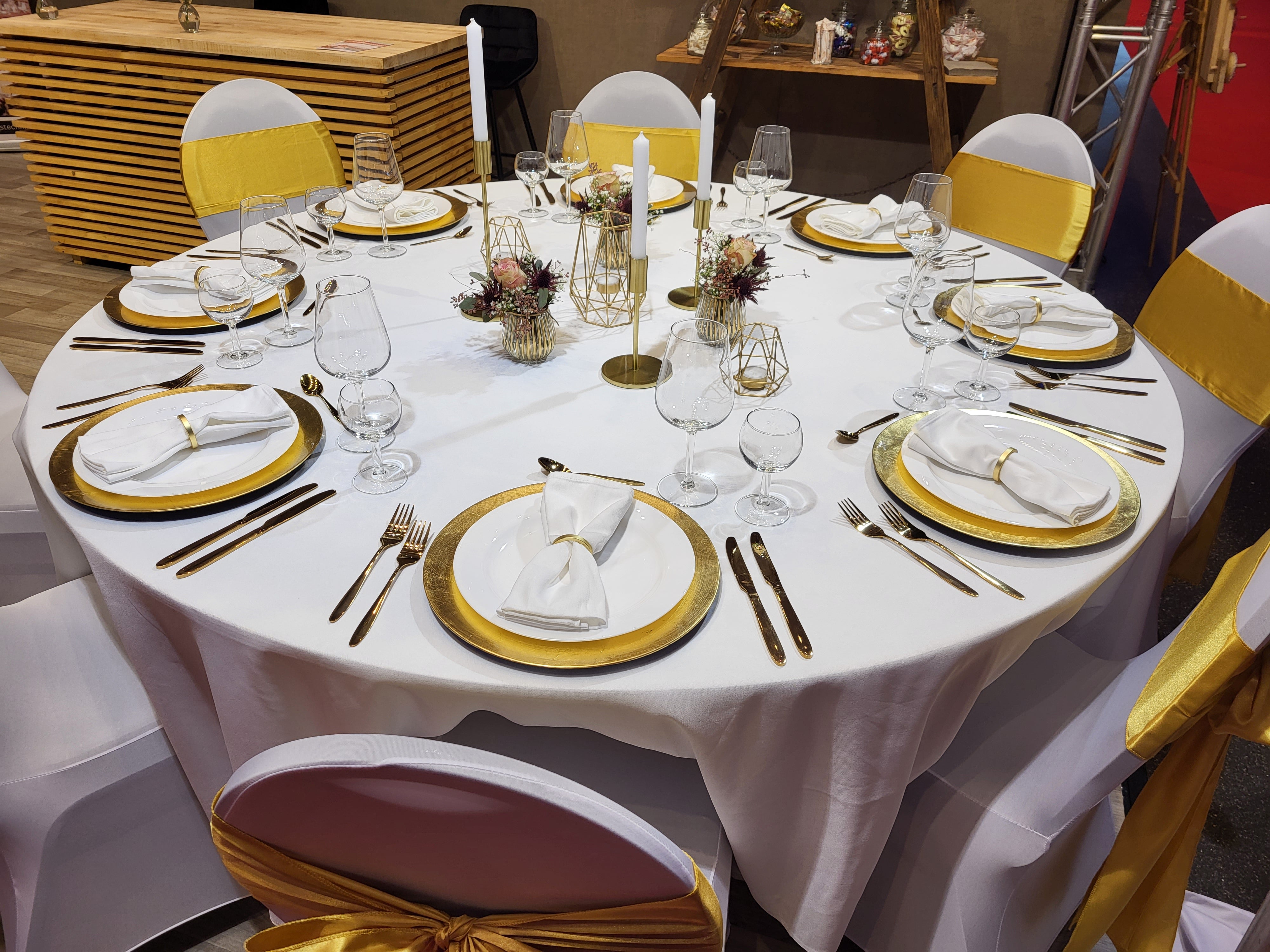 Banketttisch rund mieten – Ø180cm & Ø150cm für Hochzeit & Event