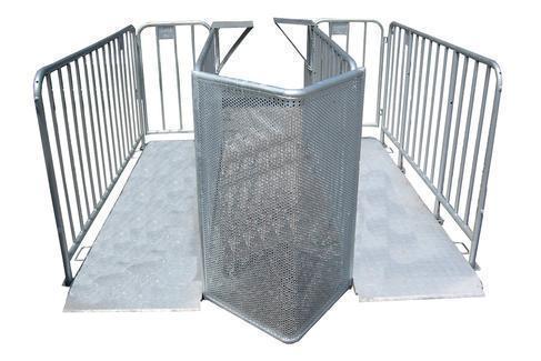 Einlassschleuse mieten – Personenschleuse / Vereinzelungsanlage, modular