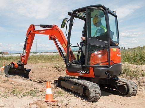 Minibagger mieten – Kubota U27-4, 2,6 t Kompaktbagger