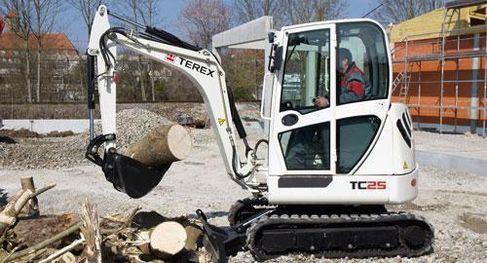 Minibagger mieten – Terex TC25 Z, 2,5 t Kompaktbagger