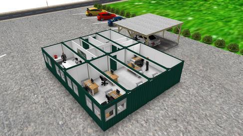 Bürocontainer 20' mieten – mit oder ohne Einrichtung – 3