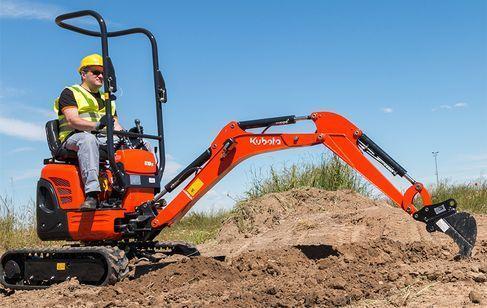 Minibagger mieten – Kubota U10-3, 1,1 t Kompaktbagger