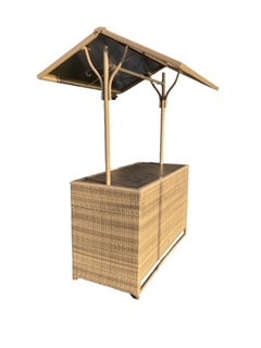 Cocktailstand / Glühweinstand mieten – Rattan, überdacht – 3