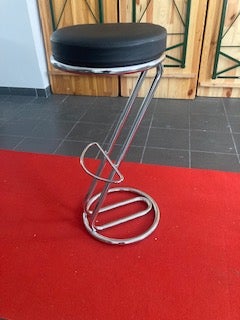 Barhocker mieten – Z-Barhocker schwarz, Gestell verchromt – 2