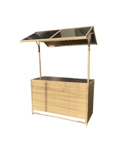 Cocktailstand / Glühweinstand mieten – Rattan, überdacht – 2