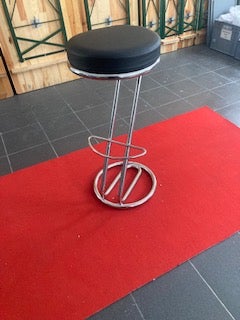 Barhocker mieten – Z-Barhocker schwarz, Gestell verchromt – 3