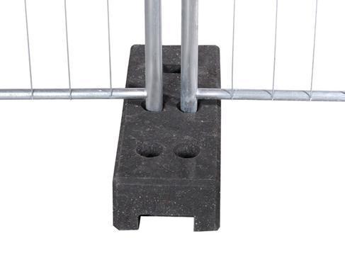 Bauzaun-Fuß mieten – PVC-Standfuß 26 kg, Made in Germany