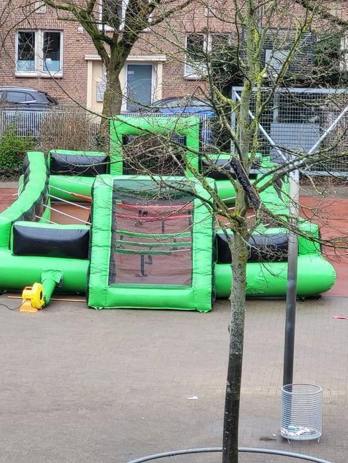 Menschen-Kicker mieten – 12 x 6 x 2 m, Human Table Soccer – 2