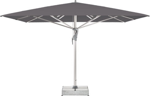 Sonnenschirm CASTELLO PRO mieten – 4 x 4 m, Anthrazit, UV 50+