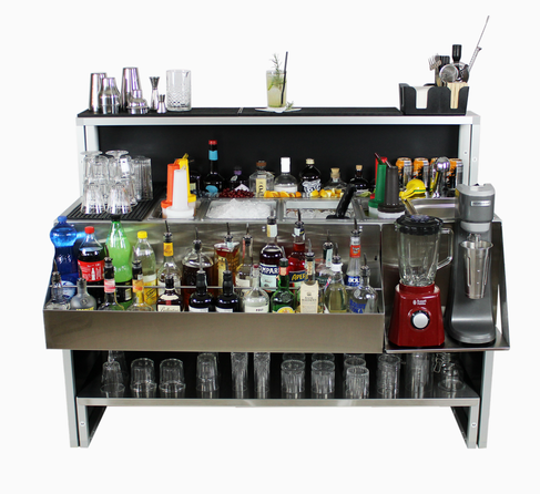 Mobile Cocktailstation mieten – 150 cm, modern & hochwertig – 2