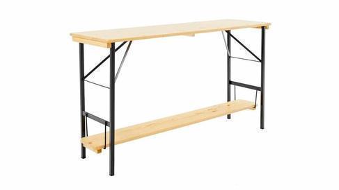 Stehtisch / Theke mieten – 200 x 60 x 110 cm, Fichtenholz – 4