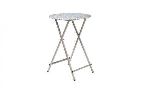Stehtisch mieten – hochwertig & edel, Edelstahl, 80 cm Durchmesser – 4