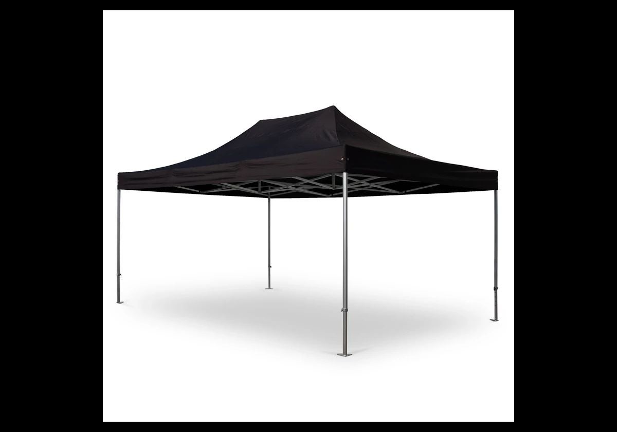 Faltzelt 4x6 m mieten – Pavillon schwarz, wetterfest