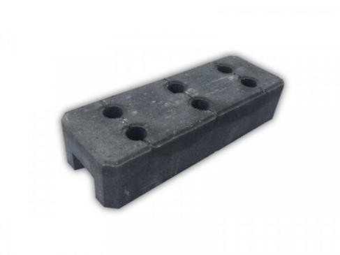 Bauzaun-Fuß mieten – PVC-Standfuß 26 kg, Made in Germany – 2