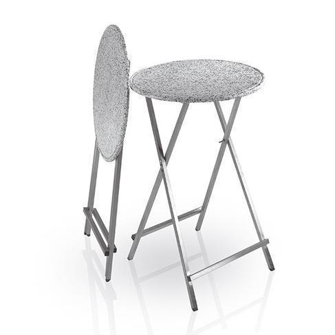Stehtisch mieten – hochwertig & edel, Edelstahl, 80 cm Durchmesser