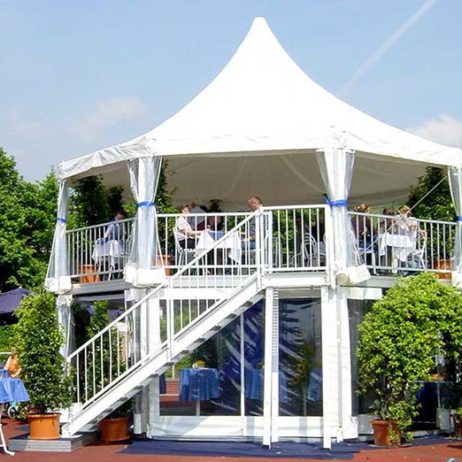 Doppelstock Pagode 8 eckig, 8 m inkl. Zweier Treppen