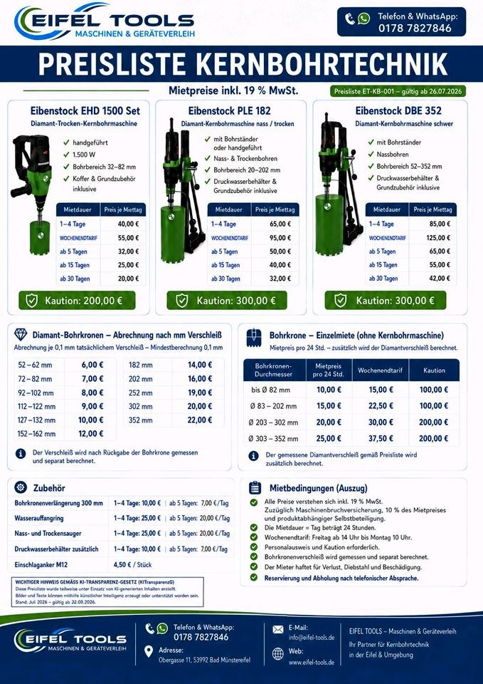 EIFEL TOOLS mieten in Bad Münstereifel – Profi-Werkzeug auf Zeit – 3