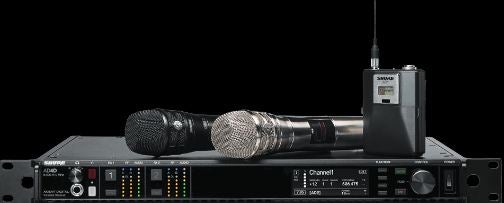 Shure Axient Digital AD4D Funkmikrofon mieten – Doppel-Funkstrecke UHF, Hand & Beltpack