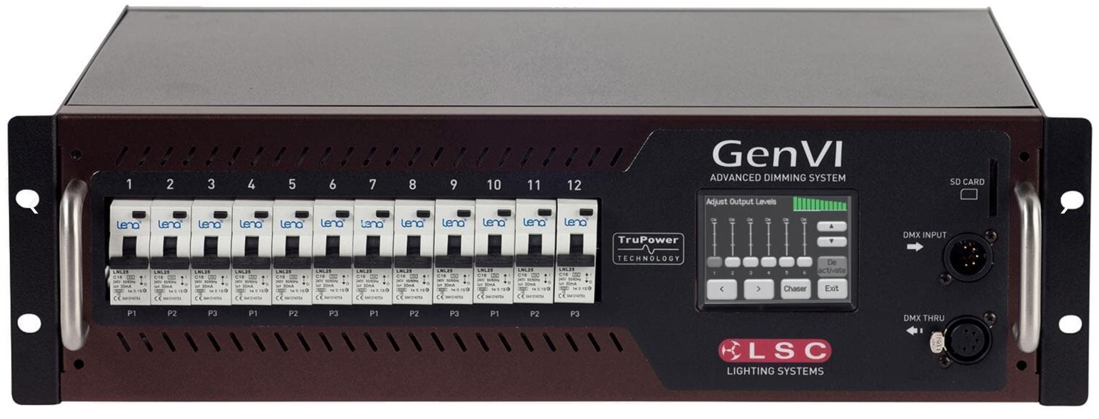 LSC GenVI 12x10A Dimmer / Stromverteiler mieten – 19", CEE 32A, RDM-fähig