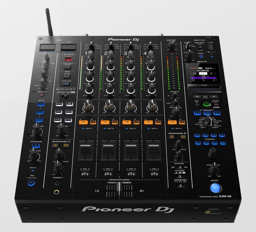 Pioneer DJM-A9 4-Kanal-Profi-DJ-Mixer mieten – Club-Standard, kristallklarer Sound
