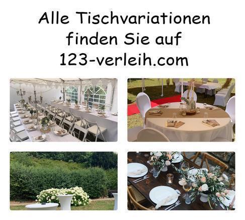 Banketttische mieten - runde Hochzeitstische Ø 150-180 cm