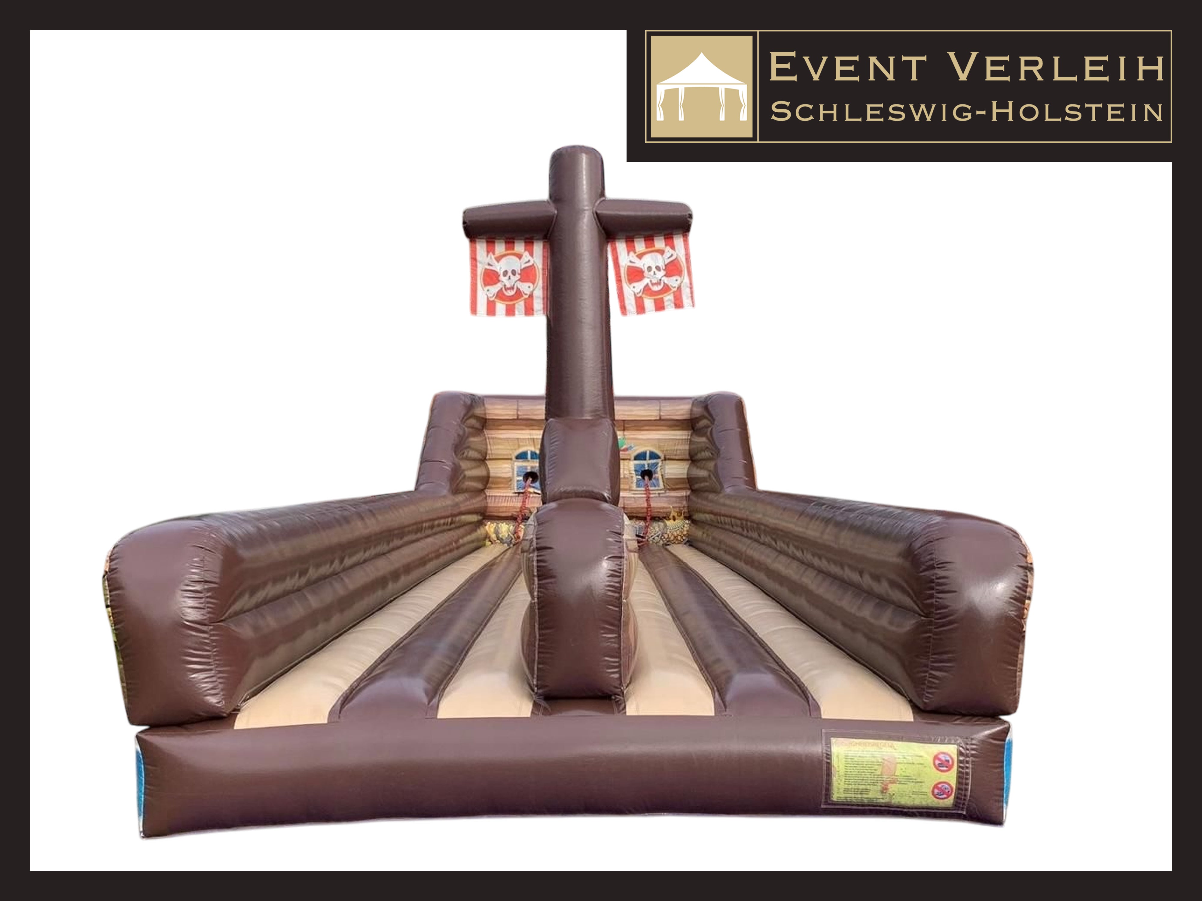 Bungee Run mieten – aufblasbares Eventmodul, 10 m, für 2 Spieler – 2