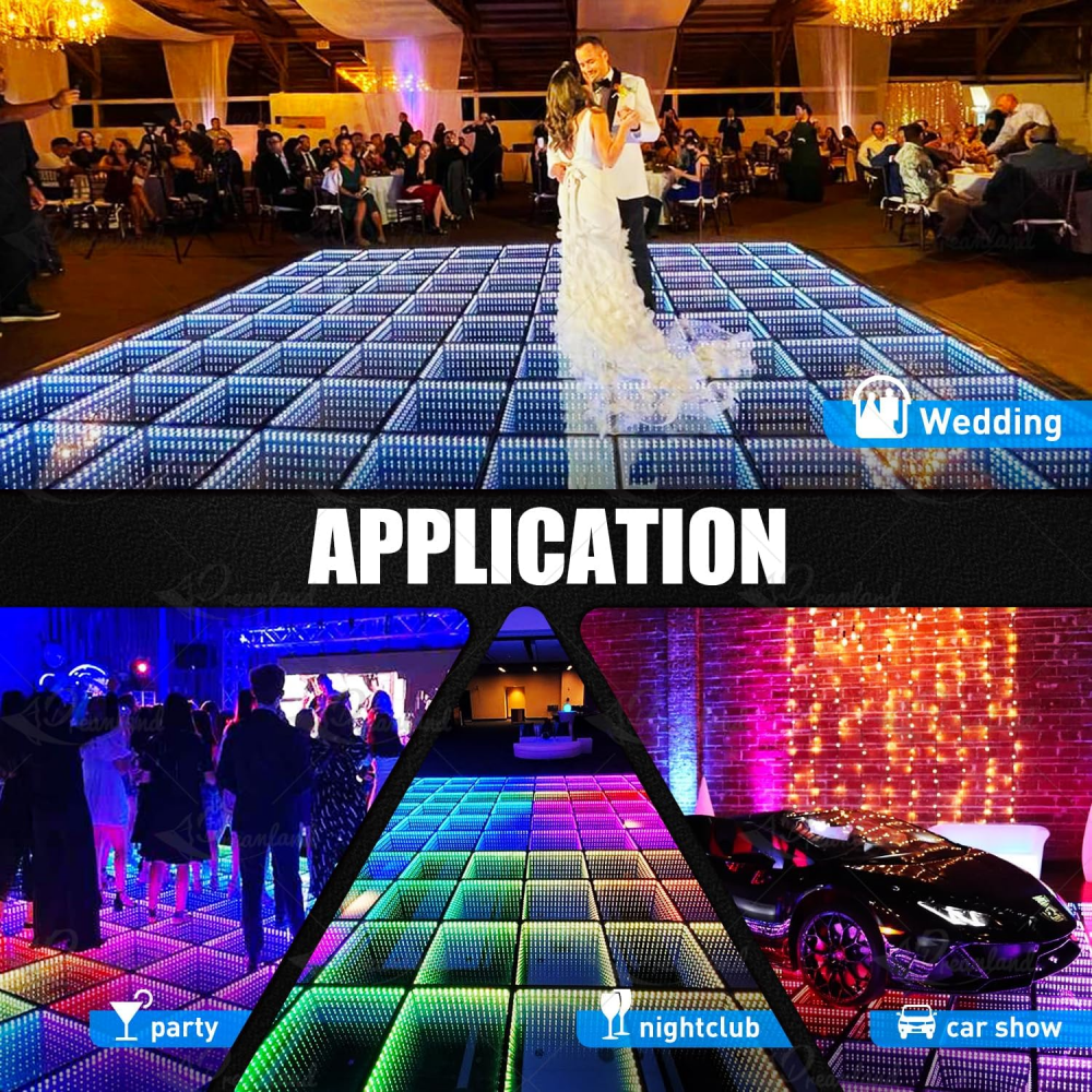 LED Tanzboden mieten bis 25 m² – DMX-steuerbar für Hochzeit & Event
